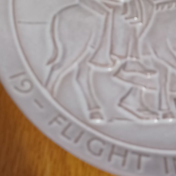 Vintage 1968 Frankoma Collectible Christmas Plate Flight Into Egypt Holy Family - Picture 4 of 9